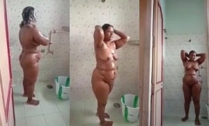 Desi BBW Bhabhi Bathing Capture By Hubby
