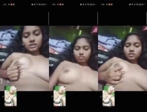 Desi Girl Play With Her Boobs
