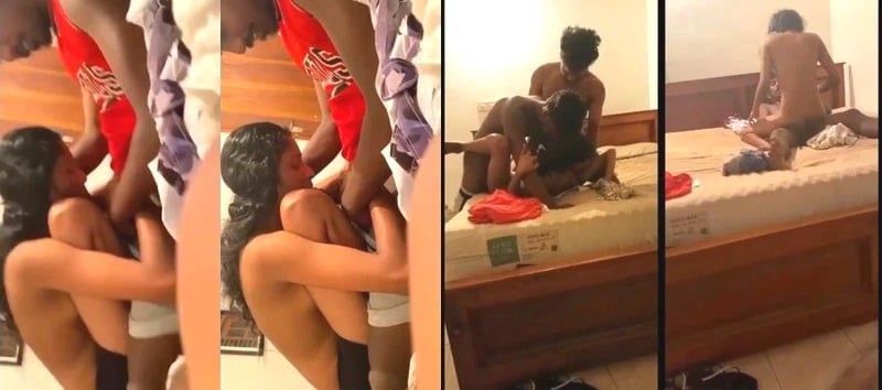 Lankan Threesome Blowjob and Fucking